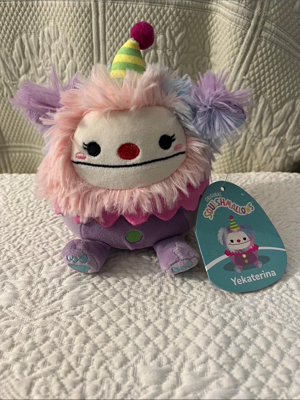 Squishmallow Yekaterina Bigfoot Clown 5in NWT